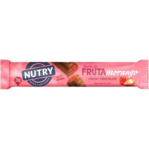Barra de Fruta Nutry Morango Com Chocolate 20g