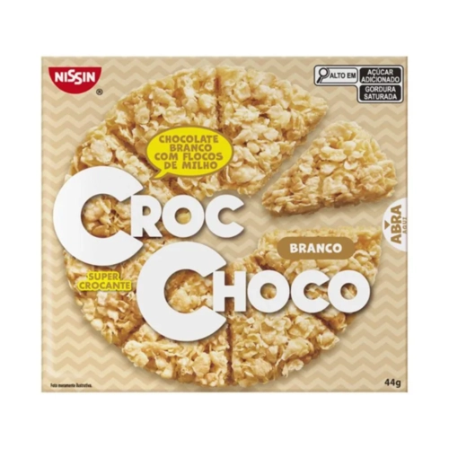 Chocolate Branco com Flocos de Milho Nissin Croc Choco Caixa 44g