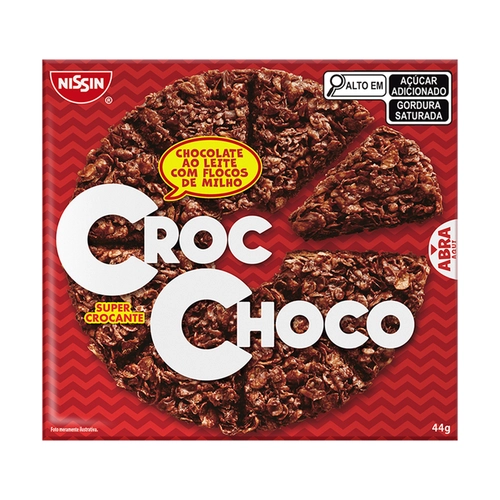 Chocolate ao Leite com Flocos de Milho Nissin Croc Choco Caixa 44g