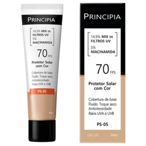 Protetor Solar Facial Principia FPS 70 Cor 2.0 30ML