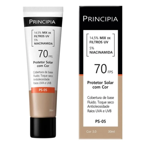 Protetor Solar Facial Principia FPS 70 Cor 3.0 30ML
