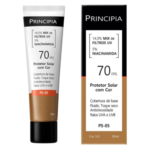 Protetor Solar Facial Principia FPS 70 Cor 5.0 30ML
