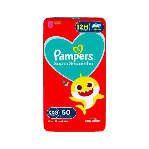 Fralda Descartavel Pampers Supersequinha XXG 50UN