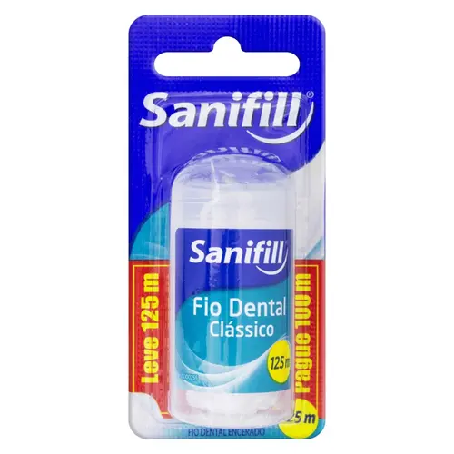 Fio Dental Sanifill Clássico Leve 125 Pague 100 Metros