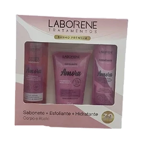 Kit Laborene Sabonete + Esfoliante + Hidratante Amora