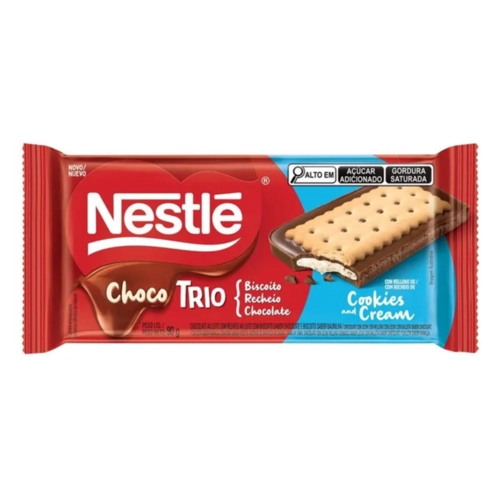 Chocolate Barra ChocoTrio Nestle Cookies And Cream 90G