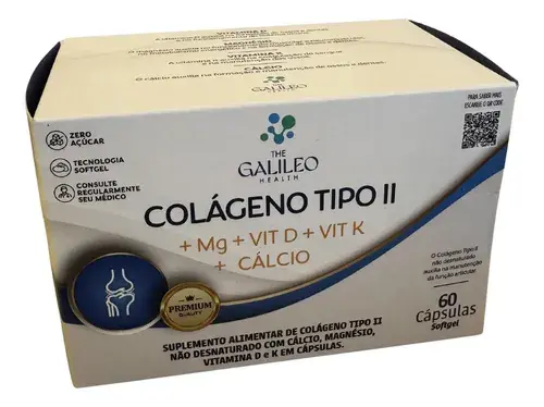 Galileo Health Colágeno Tipo 2+ Magnésio E Vitaminas D e K 60 Cápsulas