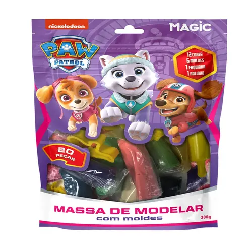 Massa de Modelar Magic Patrulha Canina Roxo 12 Cores