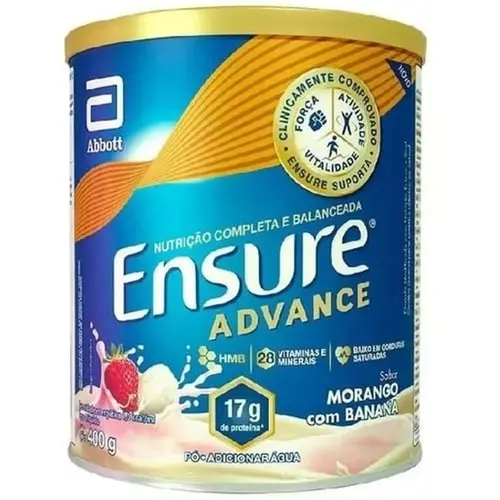 Complemento Alimentar Ensure Advance Sabor Morango + Banana 400g