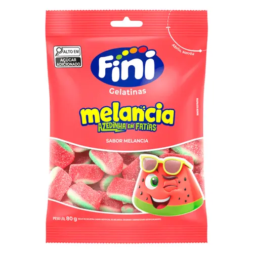Bala Gel Fini Chiclete Melancia 80G