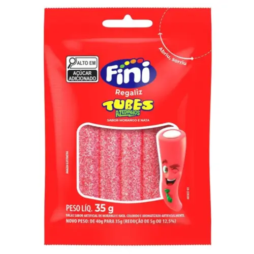 Bala Fini Gel Tubes Morango Citrico 35G
