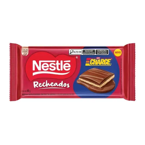 Barra De Chocolate Recheado Charge Nestlé 90G