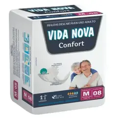 Fralda Geriatrica Vida Nova Comfort M 8 Unidades