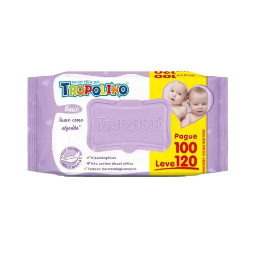 Toalha Umidecida Tropolino 50Un