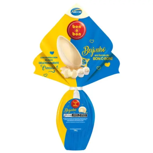 Ovo de Páscoa Bonobon Beijinho Arcor 150g