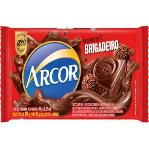 Chocolate Barra Arcor Brigadeiro 80g