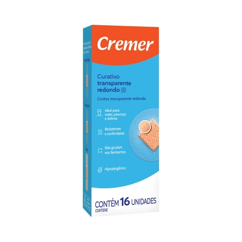 Curativo Cremer Redondo Transparente 16 Unidades