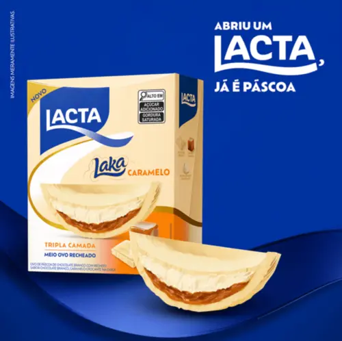 Ovo de Páscoa Lacta Tripla Camada Caramelo N°15 180g