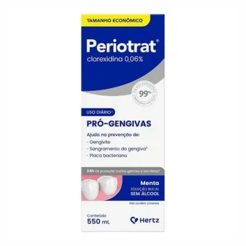 Enxaguante Bucal Periotrat 0,06% Sem Alcool Menta 550Ml