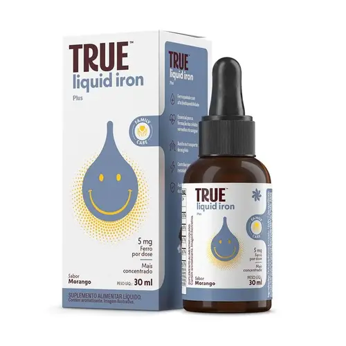 Suplemento Ferro Iron Plus True Source Kids Sabor Morango 30ml