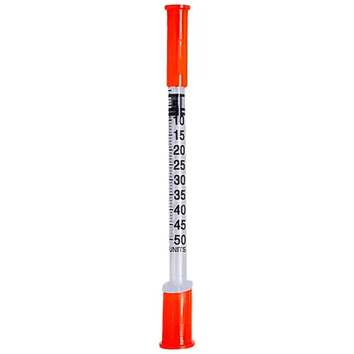 Seringa Descartável Insulina 50Ui 1 Unidade com Agulha 6mm