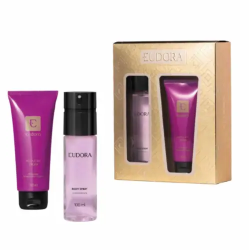 Kit Eudora Feminino Body Spray 100Ml + Creme Hidratante 100Ml Indulgente