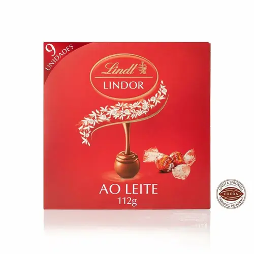 Caixa de Presente Lindt Lindor Chocolate Ao Leite 112g
