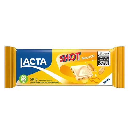 Chocolate Barra Lacta Shot Branco 50,1g