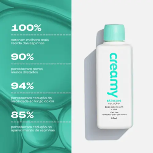 Ácido Salicílico Antiacne Controle de Oleosidade 90ml Creamy