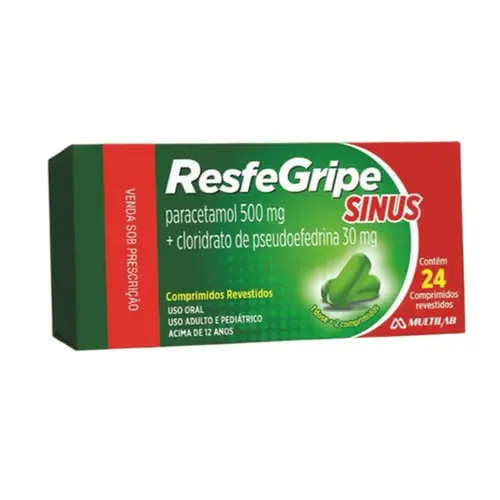 Resfegripe Sinus 500Mg 24 Comprimidos