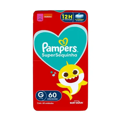 Fralda Pampers SuperSequinha Super G 60 Unidades