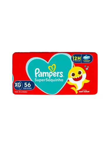 Fralda Pampers SuperSequinha Super Xg 56 Unidades