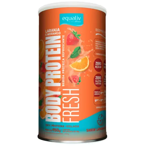 Equaliv Body Protein Fresh Laranja e Morango 450g