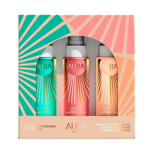 Kit Body Aura Splash Trilogia Das Deusas 60Ml