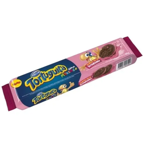 Biscoito Recheado Tortuguita Morango 86G