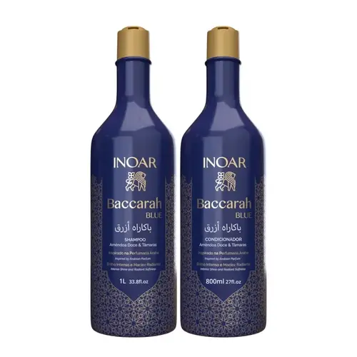 Kit Inoar Baccarah Blue Shampoo 1 Litro + Condicionador 800Ml