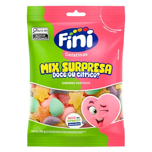 Bala Gel Fini Mix Surpresa 80G