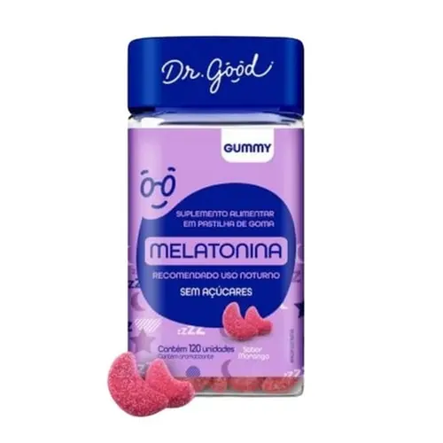 Suplemento Alimentar Melatonina Dr. Good 0,21Mg Morango 120 Unidades