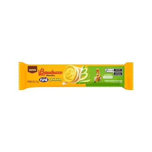 Biscoito Bauducco Recheado Fini Banana 73G