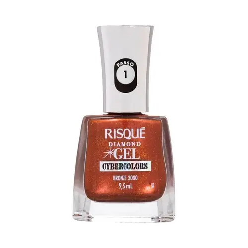 Esmalte Risqué Diamond Gel Cybercolors Bronze 3000