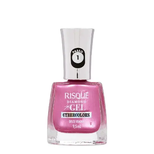 Esmalte Risqué Diamond Gel Cybercolors Disco Voador