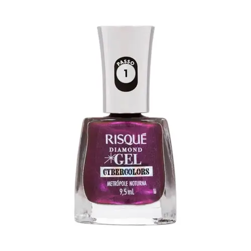 Esmalte Risqué Diamond Gel Cybercolors Metrópole Noturna