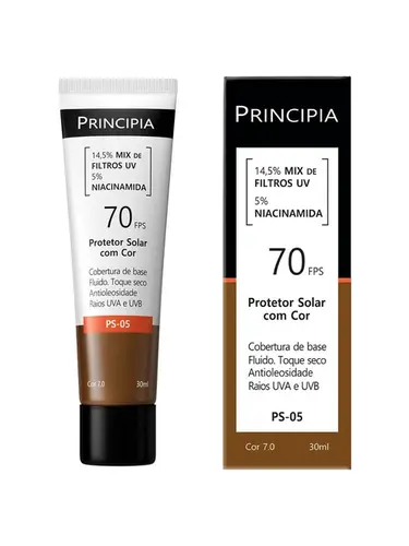 Protetor Solar Facial Principia FPS 70 Cor 9.0 30ML