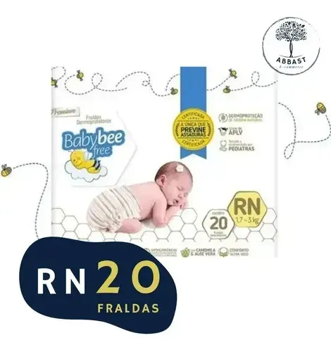 Fralda Baby Bee Free Dermoprotetora RN 20Un