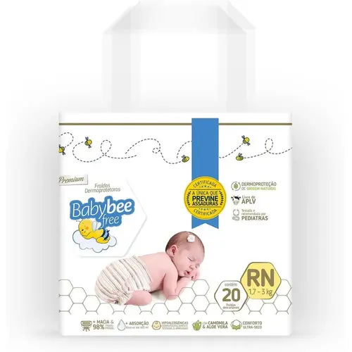 Fralda Baby Bee Free Dermoprotetora RN 20Un