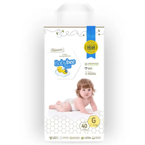 Fralda Baby Bee Free Dermoprotetora G 40Un