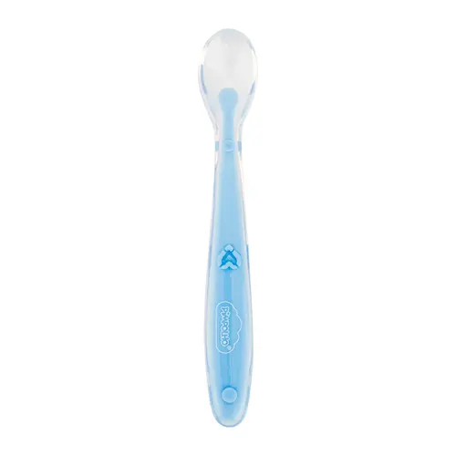 Colher De Silicone Infantil Azul Pimpolho