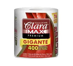 Papel Toalha Claramax Gigante 400 Unidades