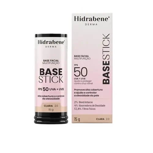Base Facial Stick Hidrabene Fps50 Cor Clara 2.0 15G