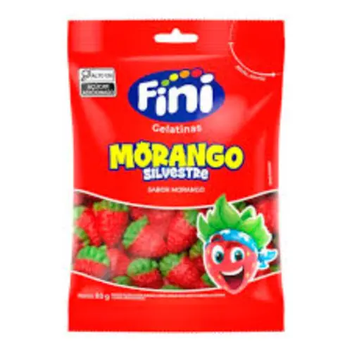 Bala Gel Fini Morango Silvestre 80G
